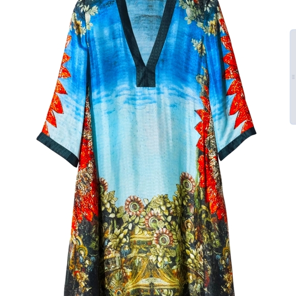 H&M Conscious Collection Patterned Silk Tunic - Picture 1 of 4